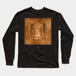 The Shroud of Turin Holy Face Crucifix Cross Jesus Passion 101 OA Long Sleeve T-Shirt